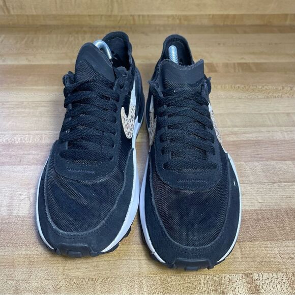 Nike Waffle One Black Multi-Color Leopard Print DJ9776-001 Women's Sneakers - Picture 3 of 6